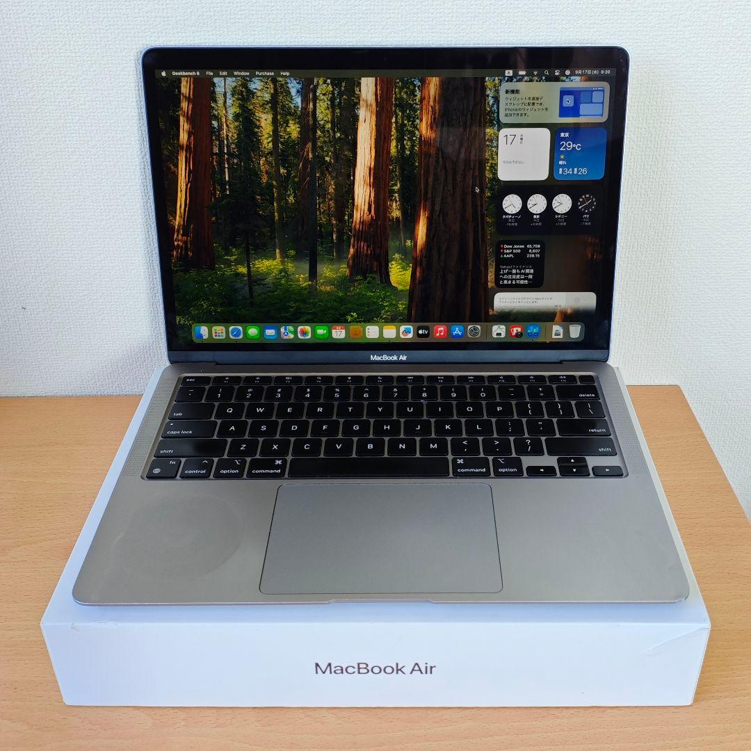 MacBook Air M1 2020 M1 16G SSD512G 箱、充電器