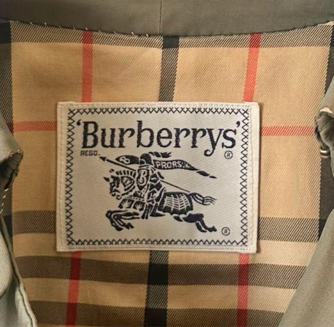 レア品90sバーバリーヴィンテージ　ステンカラー　トレンチコート 希少玉虫色