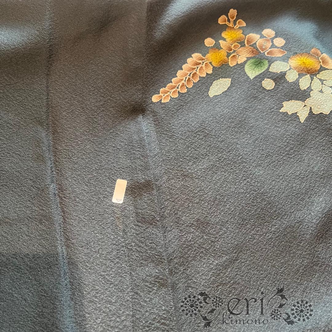 【辻ヶ花/訪問着/裄丈68.5cm】暈し染め　絞り　青緑系