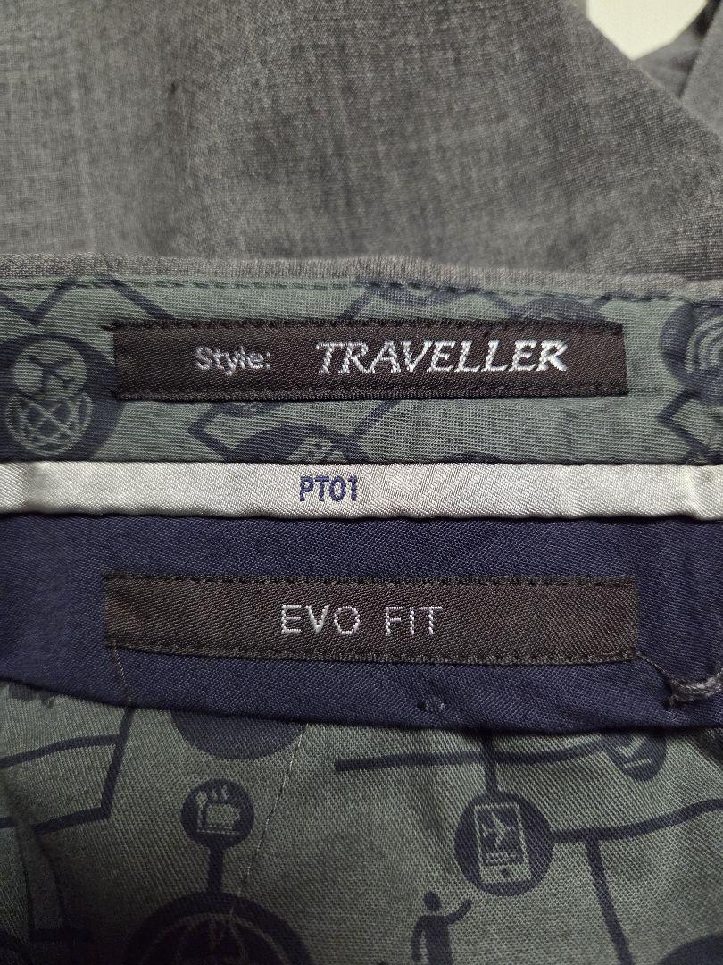 【美品】PT01　TRAVELER　EVO　ウォツシャブルウール　灰　50　春夏 美品】PT01 TRAVELER EVO ウォツシャブルウール 灰 48 春夏