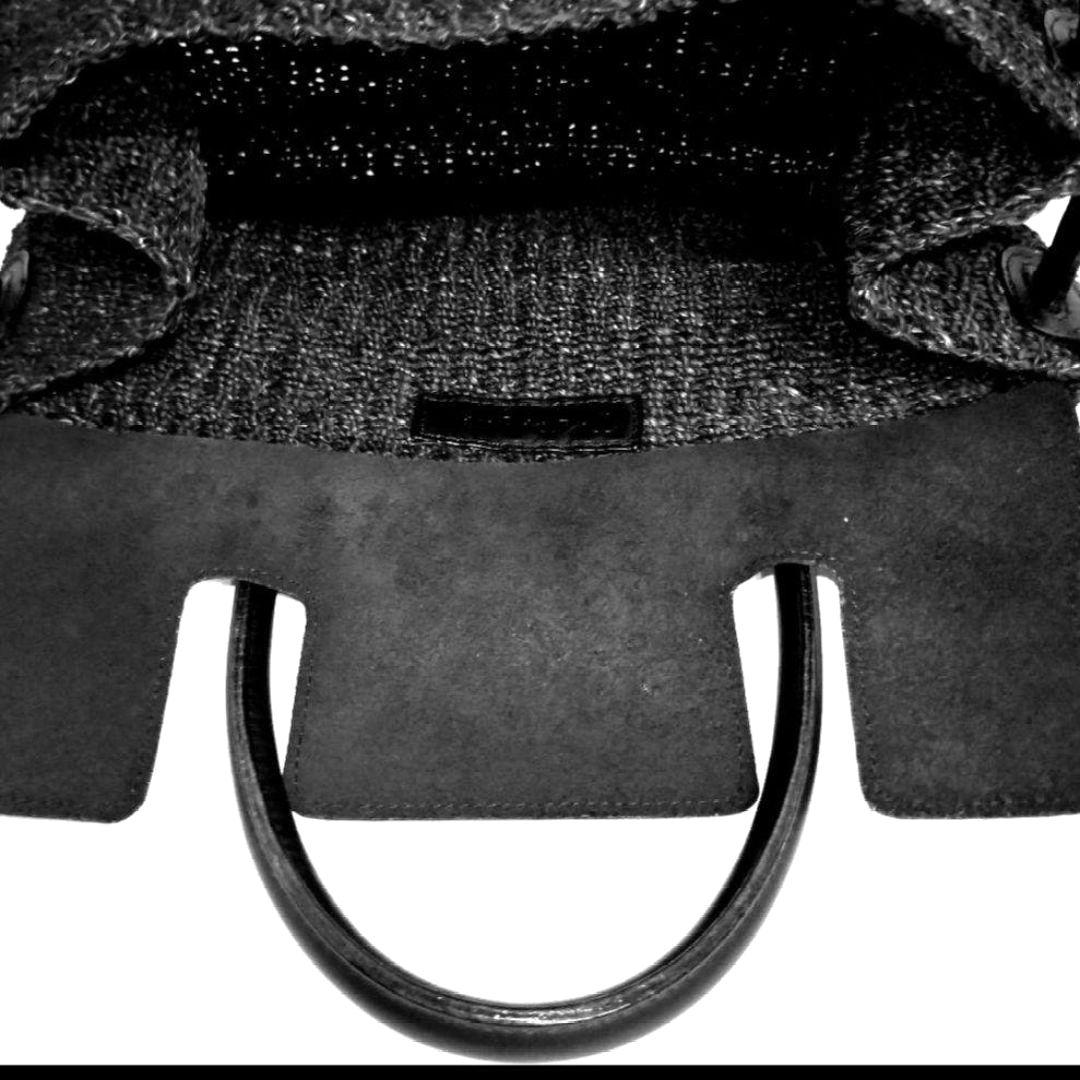 ✨未使用級✨The Bagmati ラフィア かごバッグ ブラック 天然
