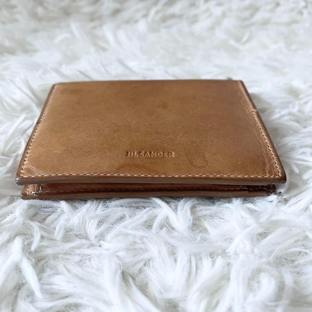 【希少】JILSANDER ジルサンダー 折り財布 レザー ブラウン系