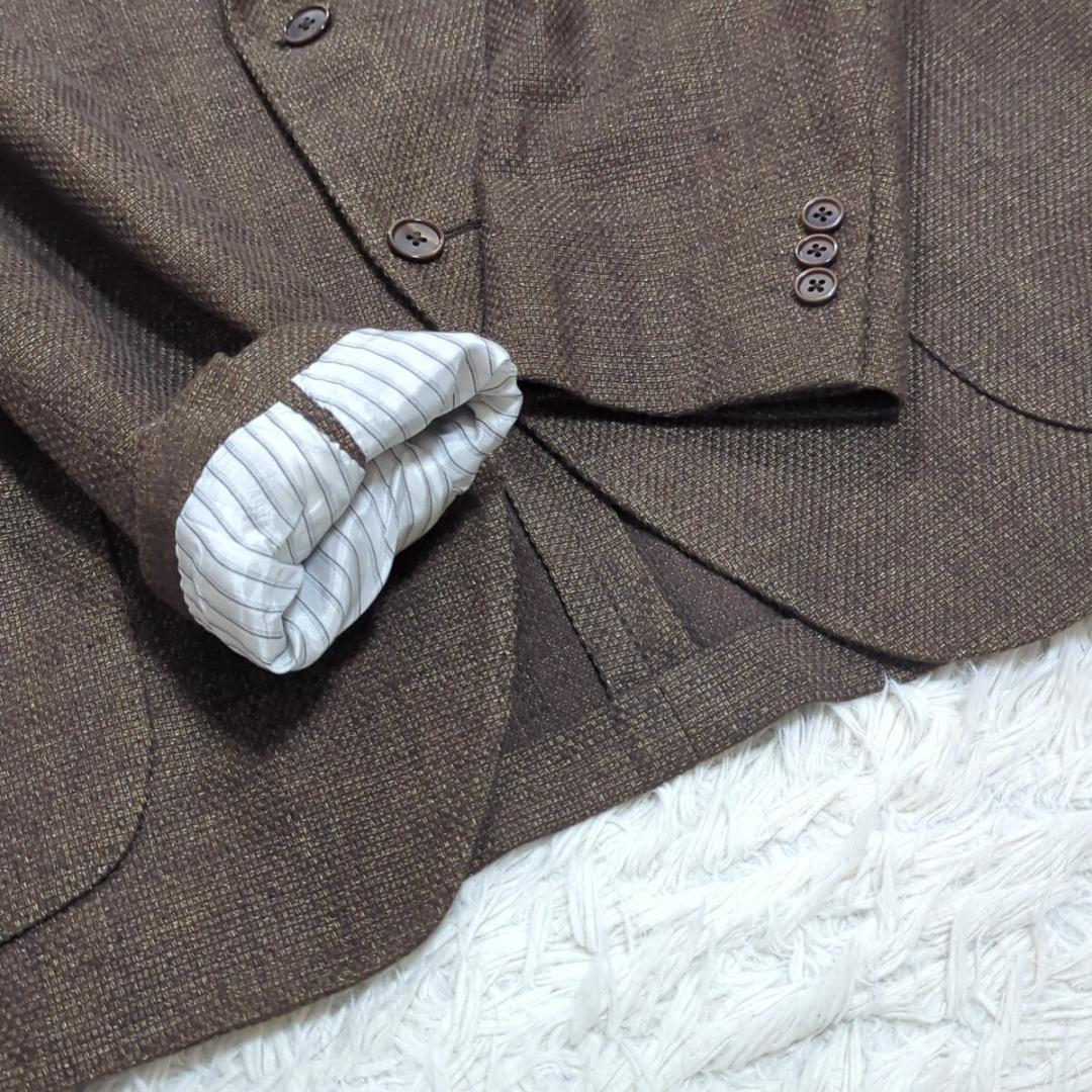 極美品 2XL LARDINI リネン アンコン テーラードジャケット 52