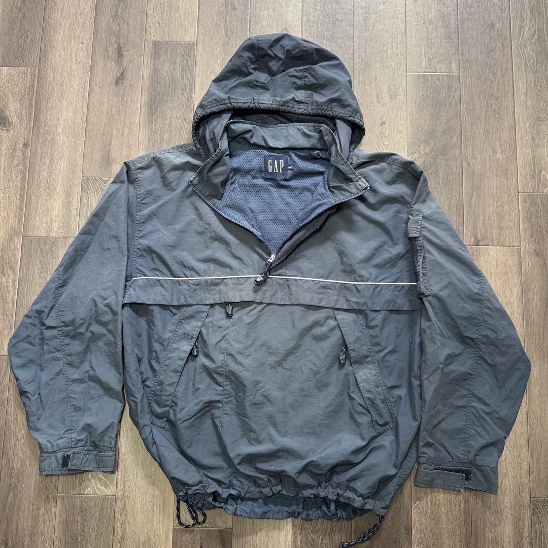 90s OLD GAP ナイロンジャケット アノラックパーカー ネイビー