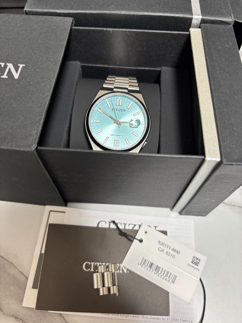 CITIZEN 自動巻き 腕時計 アクアブルー