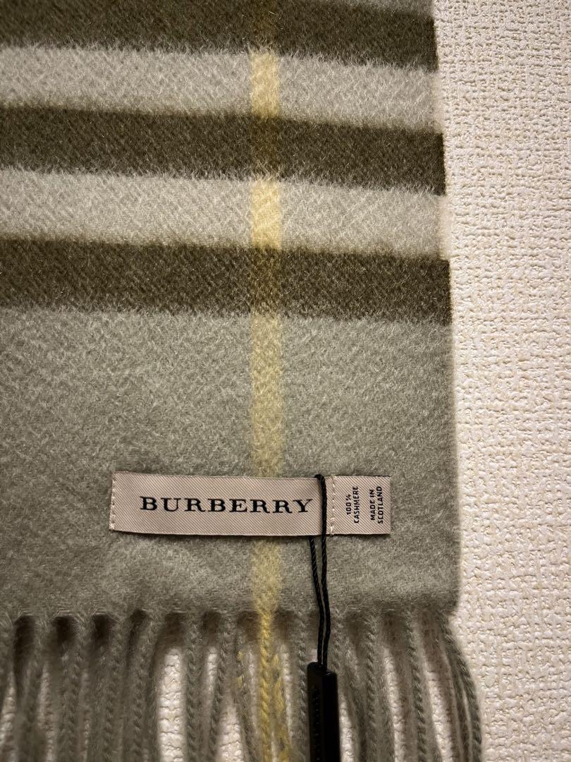 BURBERRY バーバリー マフラー カシミア100% タグ付き未使用品 BURBERRY バーバリー マフラー カシミア100% タグ付き未使用品