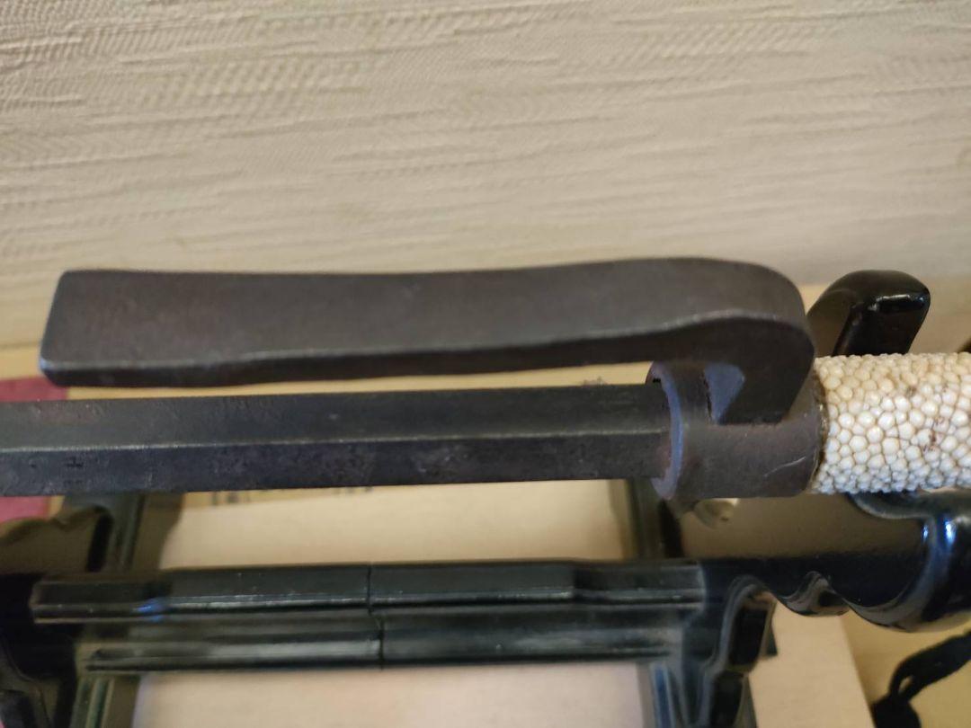 日本刀 武具 十手 銘 備前介宗次 鉄製 鮫皮巻