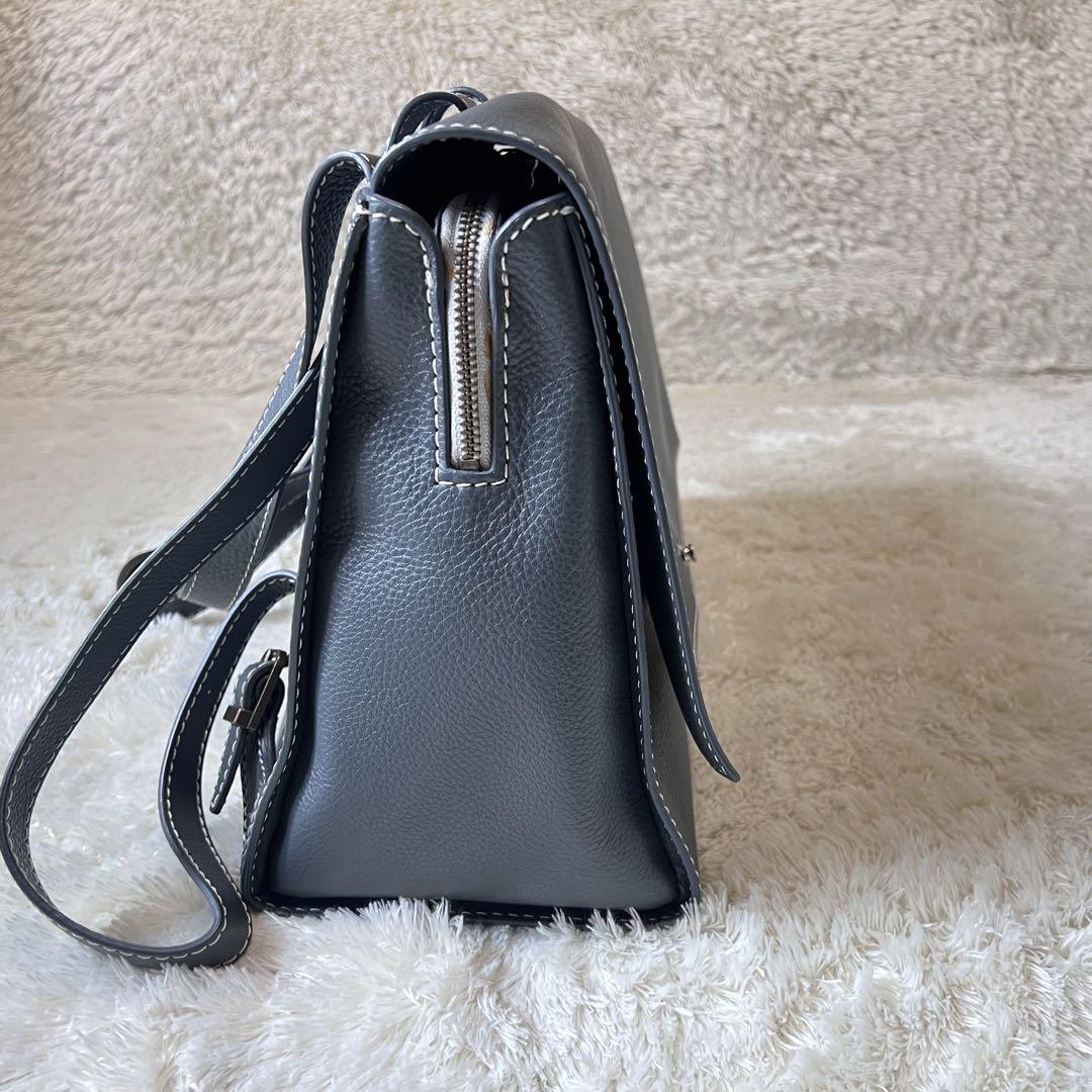 美品 マザーハウス リュック レイ2 スモーキーグレー2way