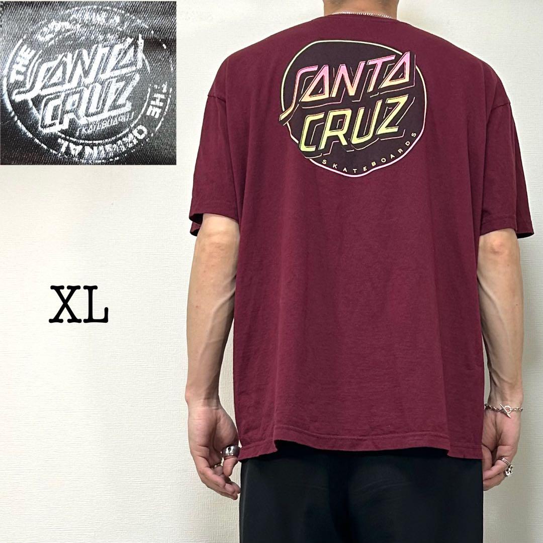 santa cruz neon logo print t