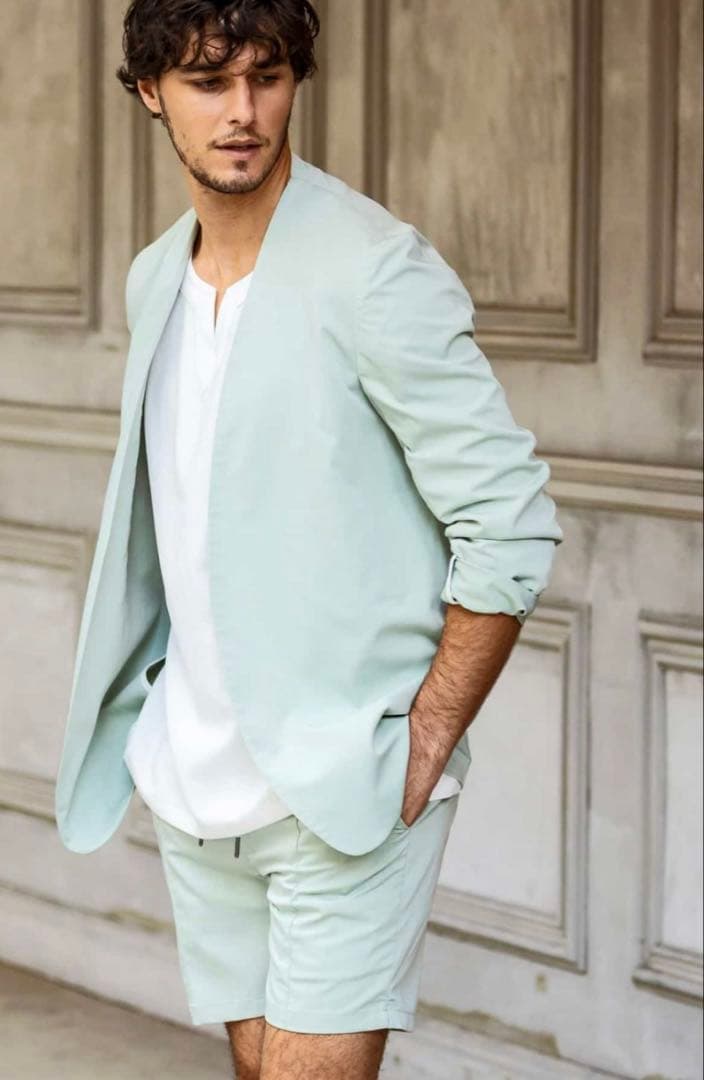 1PIU1UGUALE3 RELAX センタープレス　ハーフスラックス