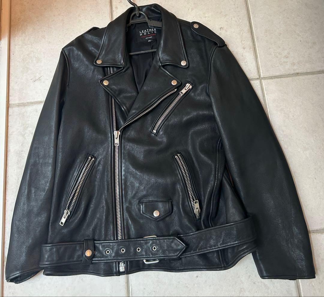 秋冬 LEATHER HOLIC イタリアンレザー ライダースジャケット XLXL LL