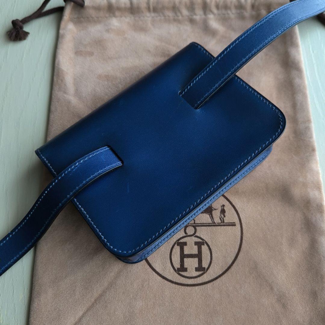 HERMES ポシェットグリーン 本革ウエストポーチ ベルト HERMES ポシェットグリーン 本革ウエストポーチ ベルト