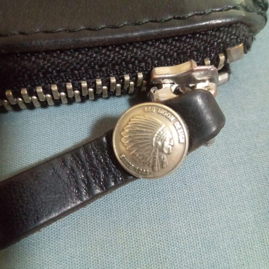 REDMOON レッドムーン スリム L字型 ブラック ラウンドファスナー