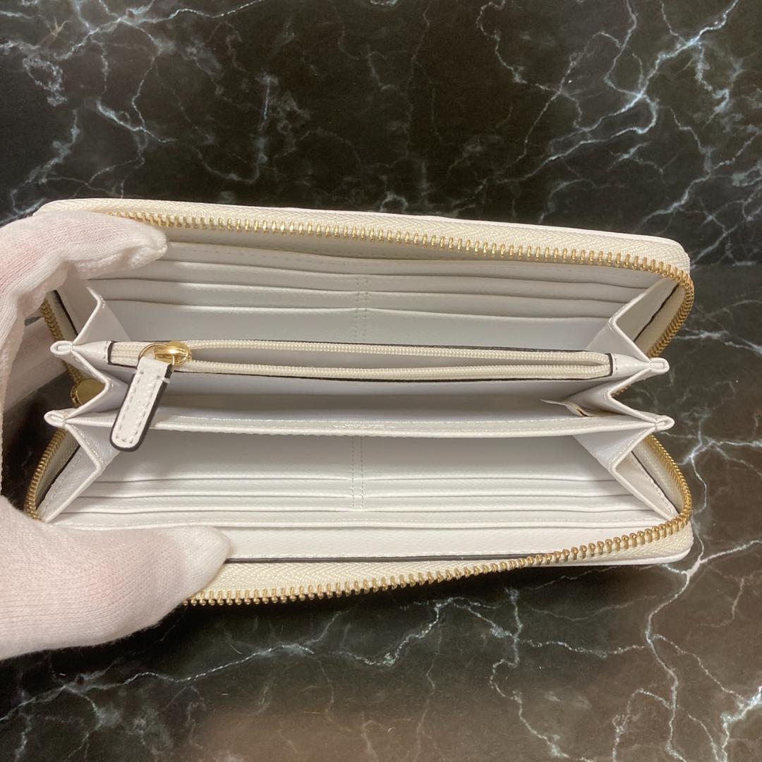 ☆新品☆ 【コーチ】 長財布 カーキ 白 52859 シグネチャー レディース