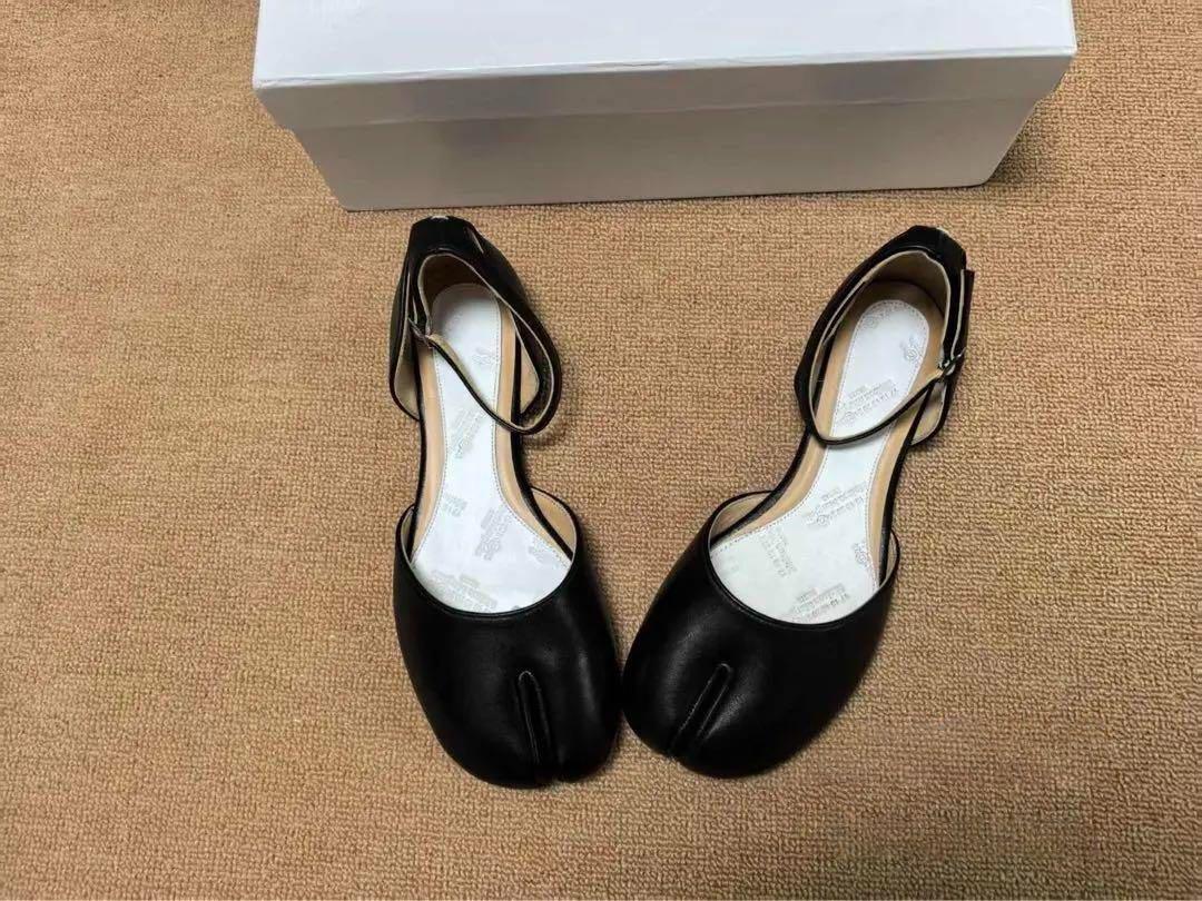 経典 MAISON メルカリ - レザーストラップパンプス 足袋 TABI MARGIELA 靴