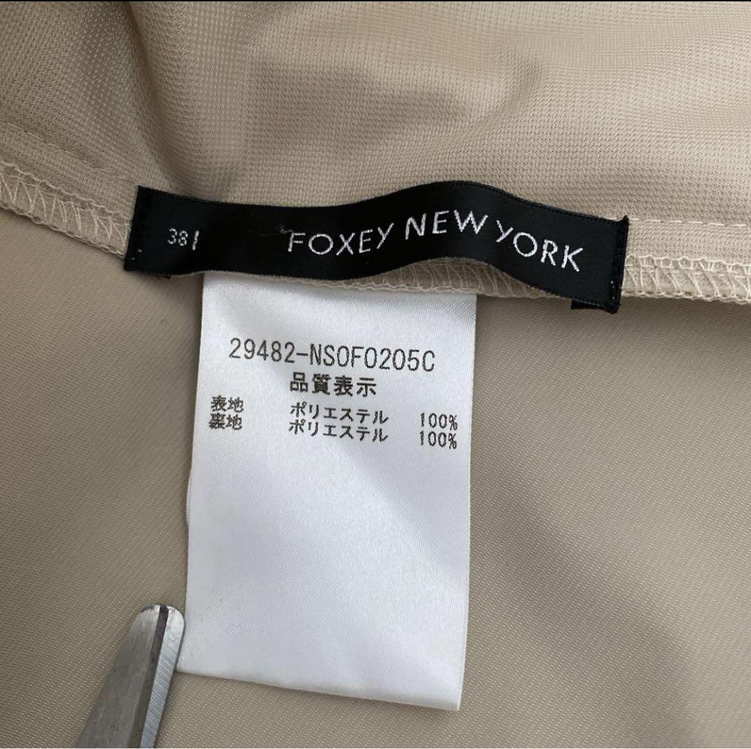 FOXEY NEW YORK ノースリーブワンピース 38 ベージュ FOXY NEW YORK ノースリーブ ワンピース 38 ベージュ