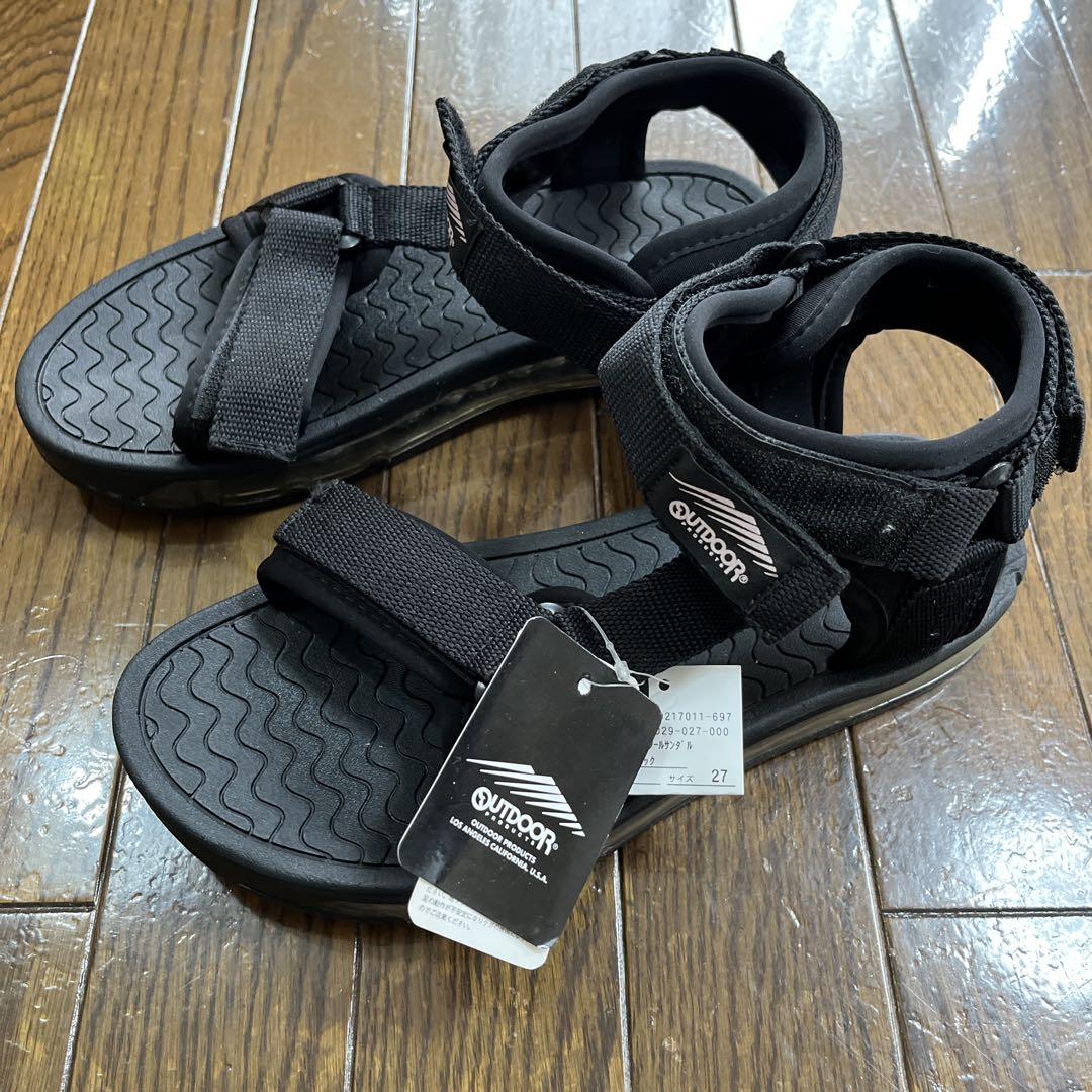 【新品未使用】　OUTDOOR ブラック サンダル 27cm