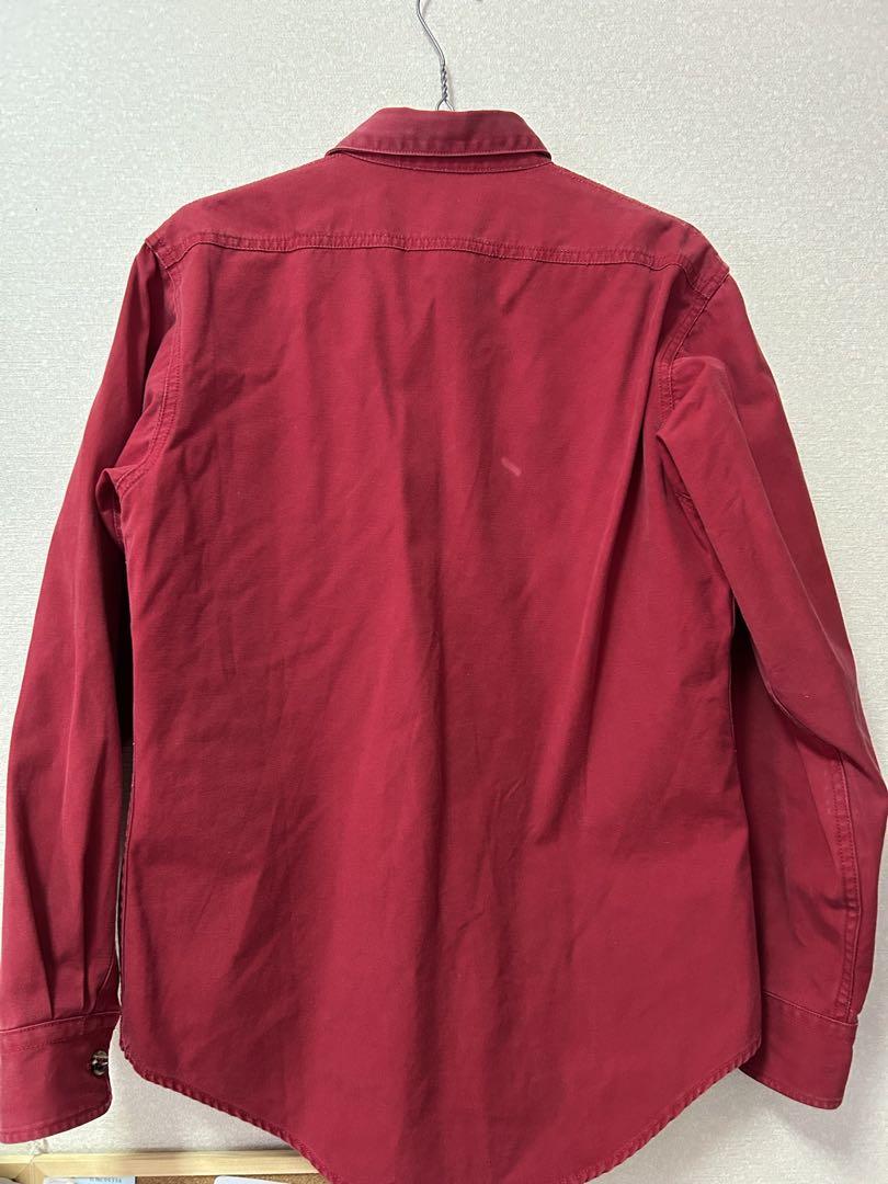 80s Patagonia キャンバスシャツ　赤　レッド　M