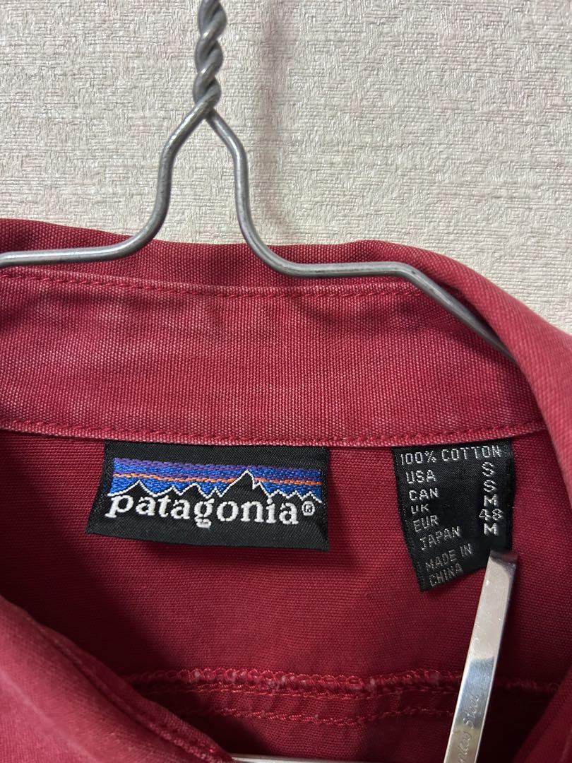 80s Patagonia キャンバスシャツ　赤　レッド　M