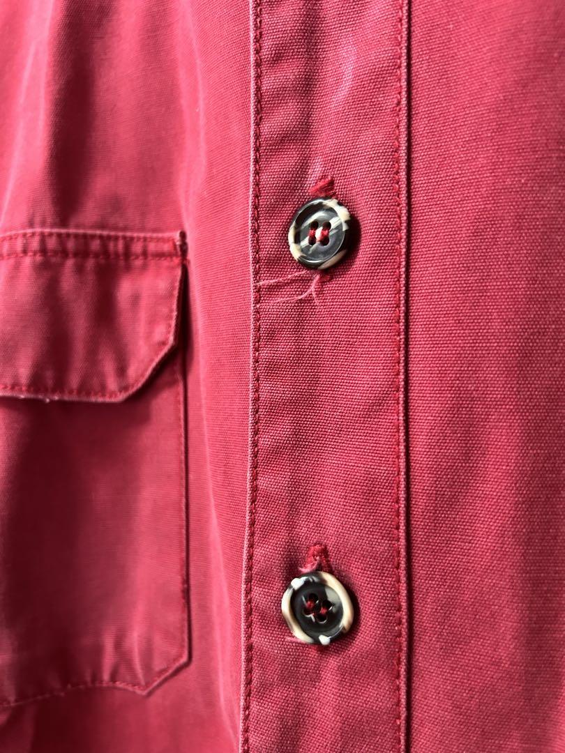 80s Patagonia キャンバスシャツ　赤　レッド　M