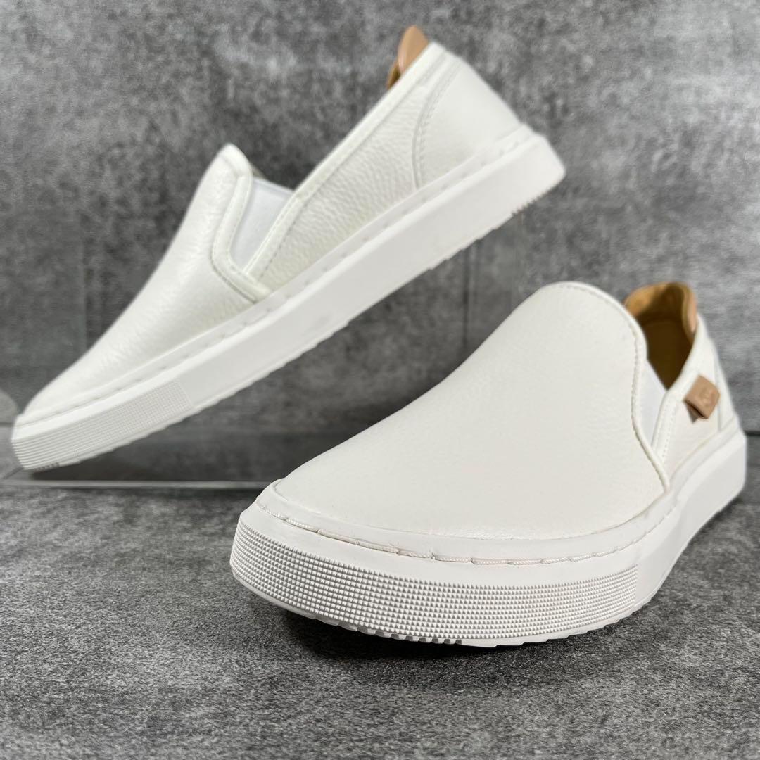 未使用に近い UGG Alameda Slip On スリッポン レザー 白