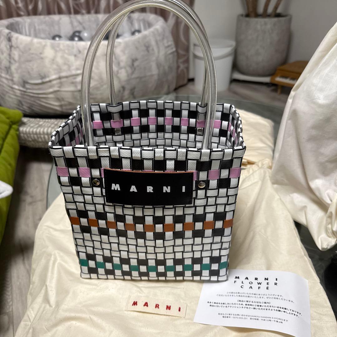 MARNI チェック柄 かごバッグ