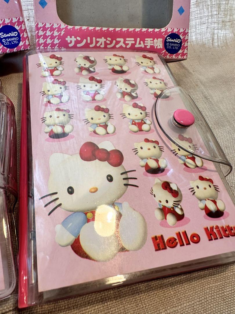 サンリオHello Kittyカメラ、 文房具、1997年キティ手帳まとめ売り 希少】ハローキティ システム手帳 1997年 3点まとめ レトロ