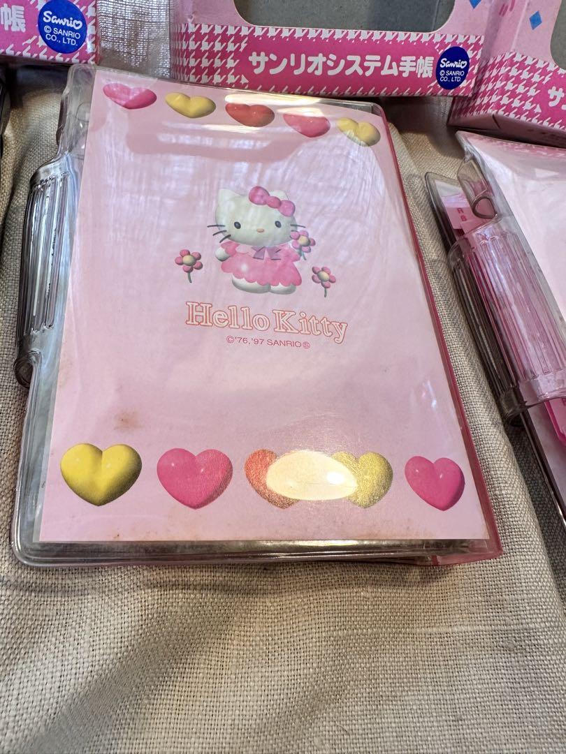 サンリオHello Kittyカメラ、 文房具、1997年キティ手帳まとめ売り 希少】ハローキティ システム手帳 1997年 3点まとめ レトロ