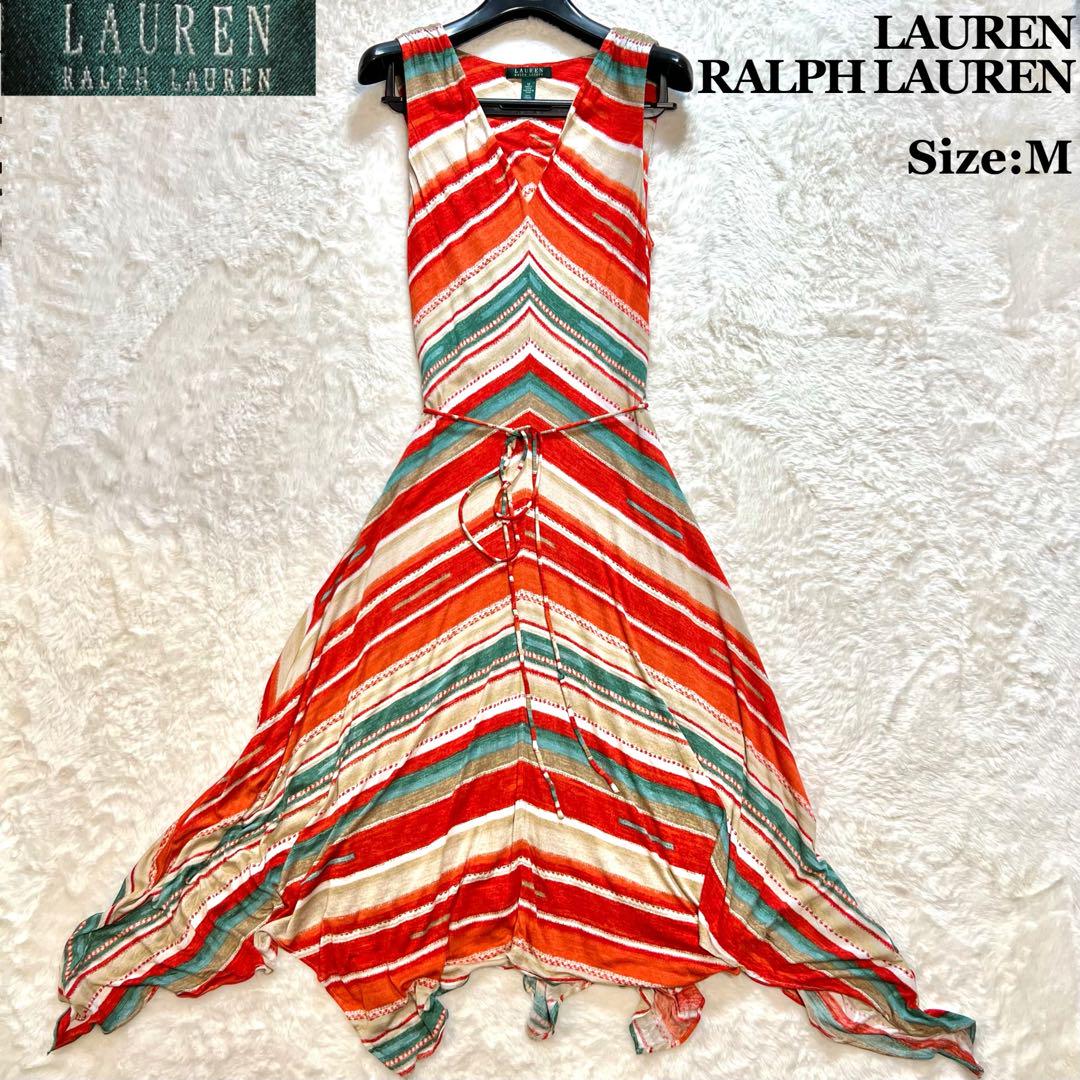 もらって嬉しい出産祝い 美品 LAUREN RALPH LAUREN ロングワンピース