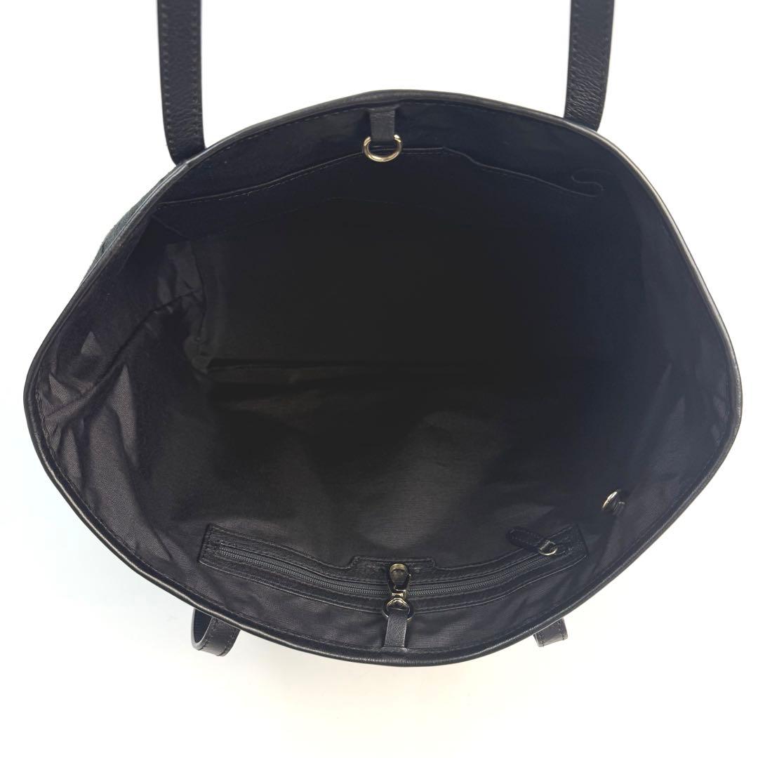 【極美品】BVLGARI ブルガリ ロゴマニア トートバッグ ブラック 大容量 【極美品】BVLGARI ブルガリ ロゴマニア トートバッグ ブラック 大容量