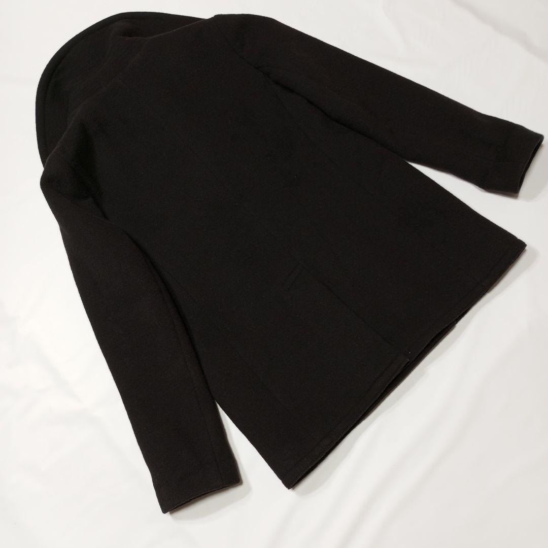 良品 ラルフローレン Pコート 黒 　カシミヤ昆 ラルフローレン) Ralph Lauren 10ボタン ウール Pコート