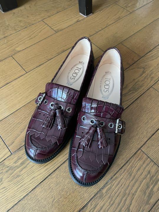 TOD'Sトッズ/タッセルデザイン/レザースニーカー シューズ