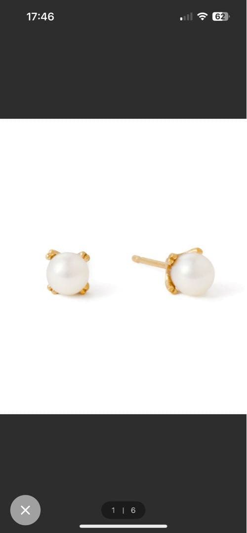 K10パールピアス ¥18,700