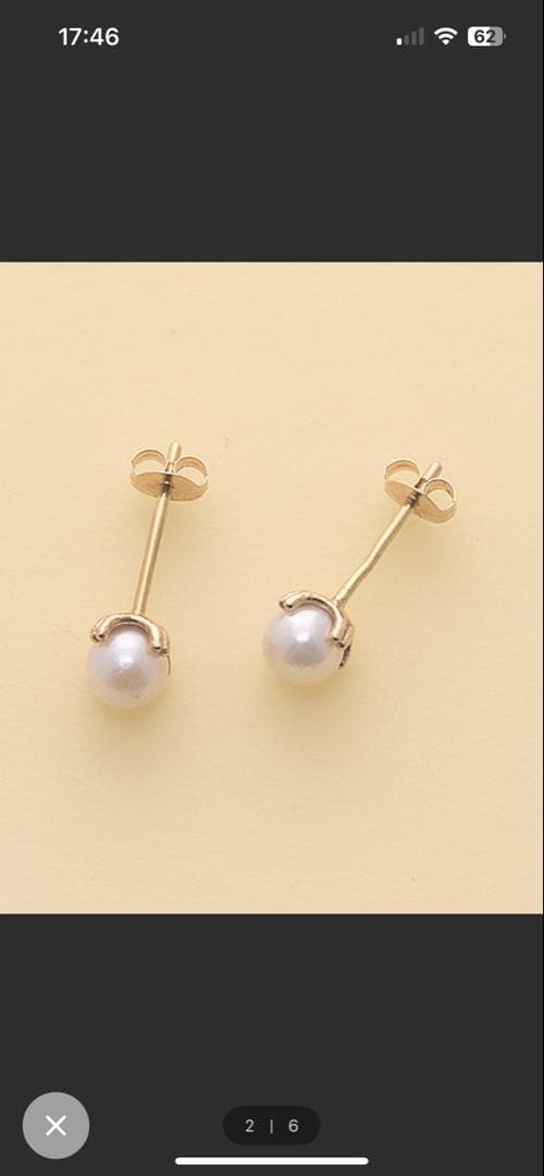 K10パールピアス ¥18,700