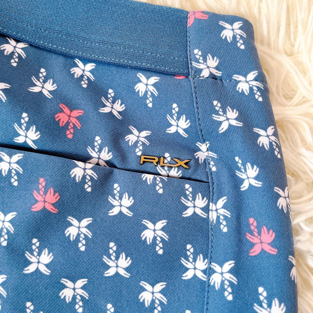 未使用級✨RLX ラルフローレン　レディース　ゴルフパンツ　総柄　ブルー