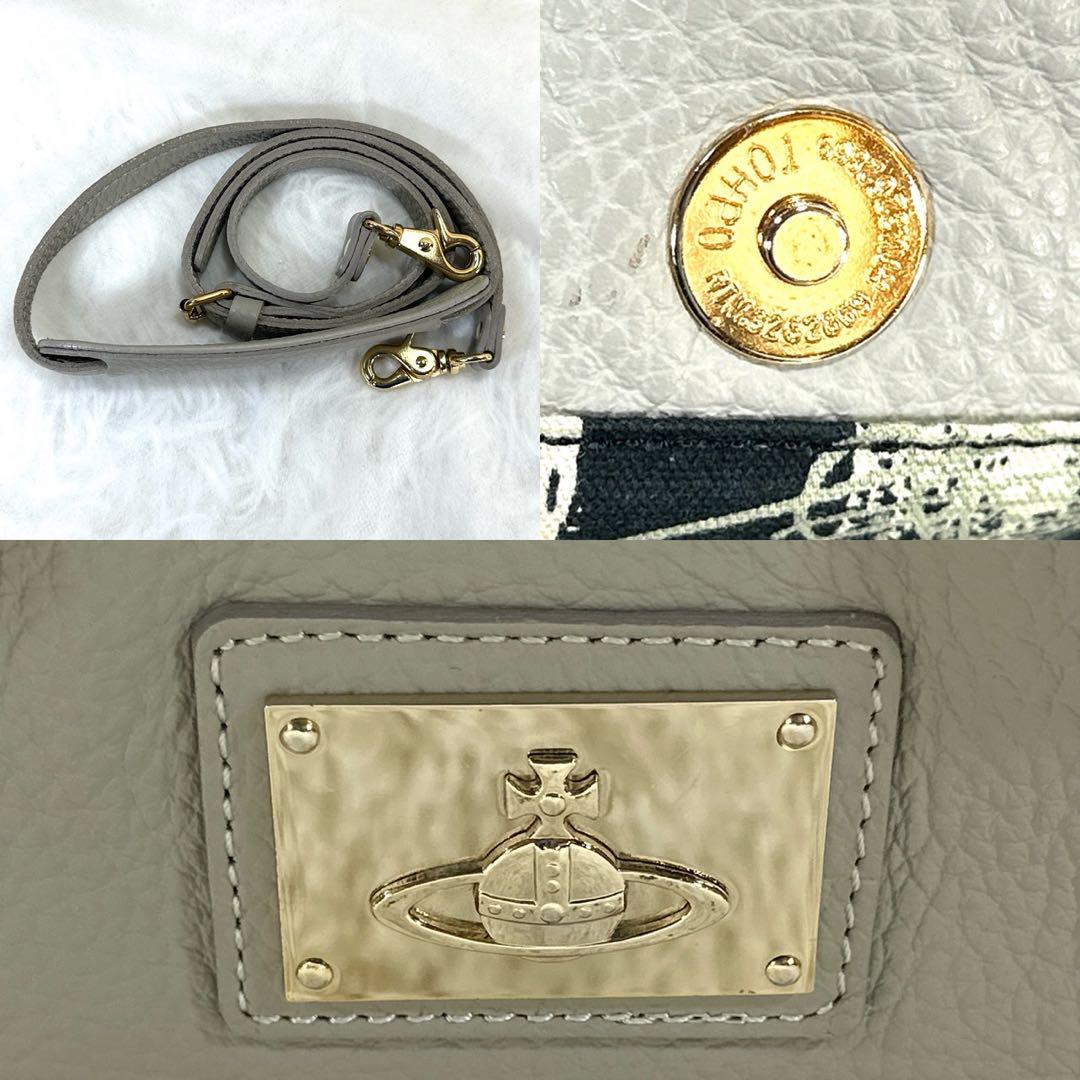 【極美品】ヴィヴィアンウエストウッド オーブ 2way ハンドバッグ レザー