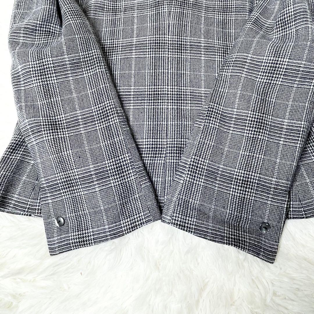 【極美品】ORIHICA RHYME ウールパンツスーツ　グレー　チェック　7号