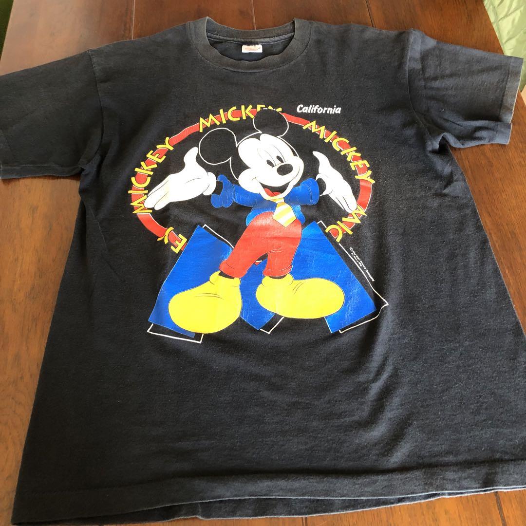 オールドミッキーTシャツ カリフォルニア　ビンテージ　USA製 Lサイズ