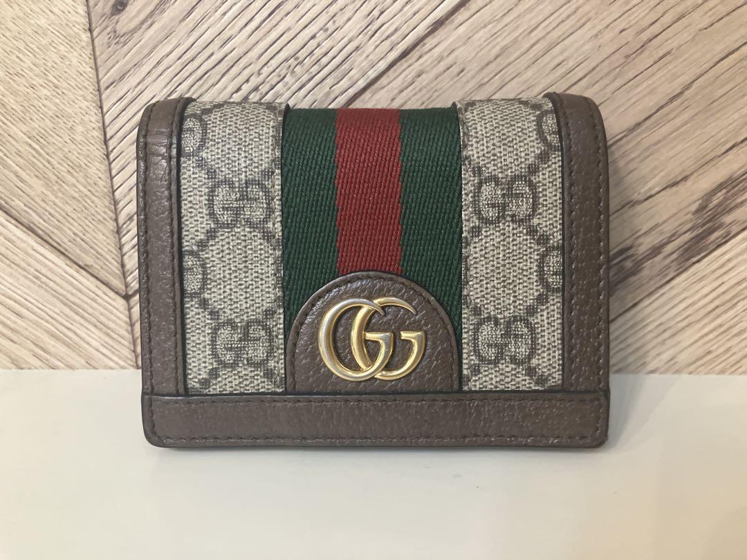 現行 グッチ オフディア 折り財布 シェ リーライン マーモント GUCCI 折り 財布 GGマーモント シェリーライン オフィディア