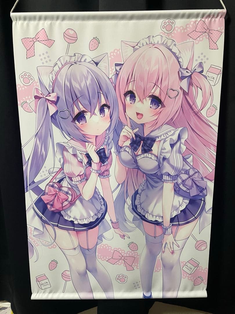 桃稚ちあ ももちあ教 しおん&のあ B2Wスエードタペストリー