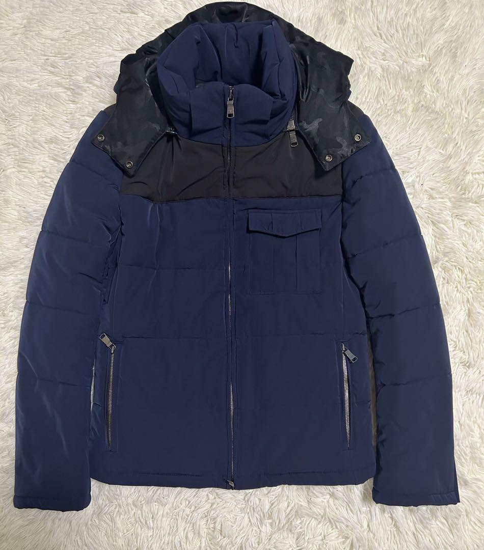 【極美品】wjk 中綿ジャケット　カモフラ　ネイビー　サイズS