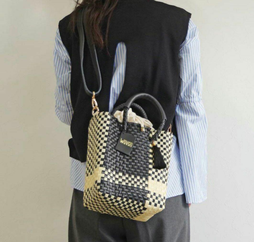 WOVEN ミニショルダートートバッグ 2wayバッグ