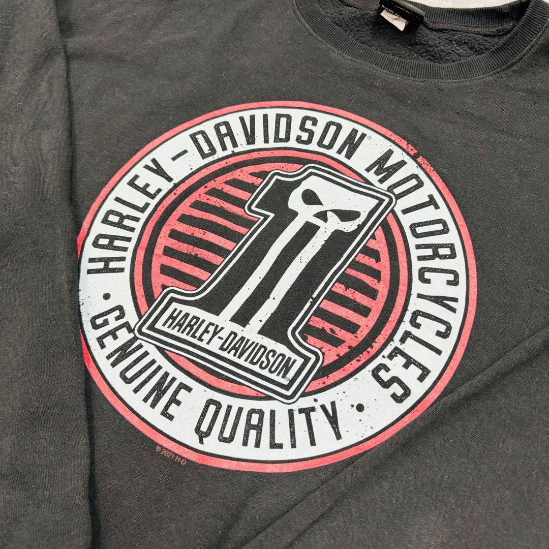 Harley-Davidson ハーレーダビッドソン　ロゴ両面　ブラック