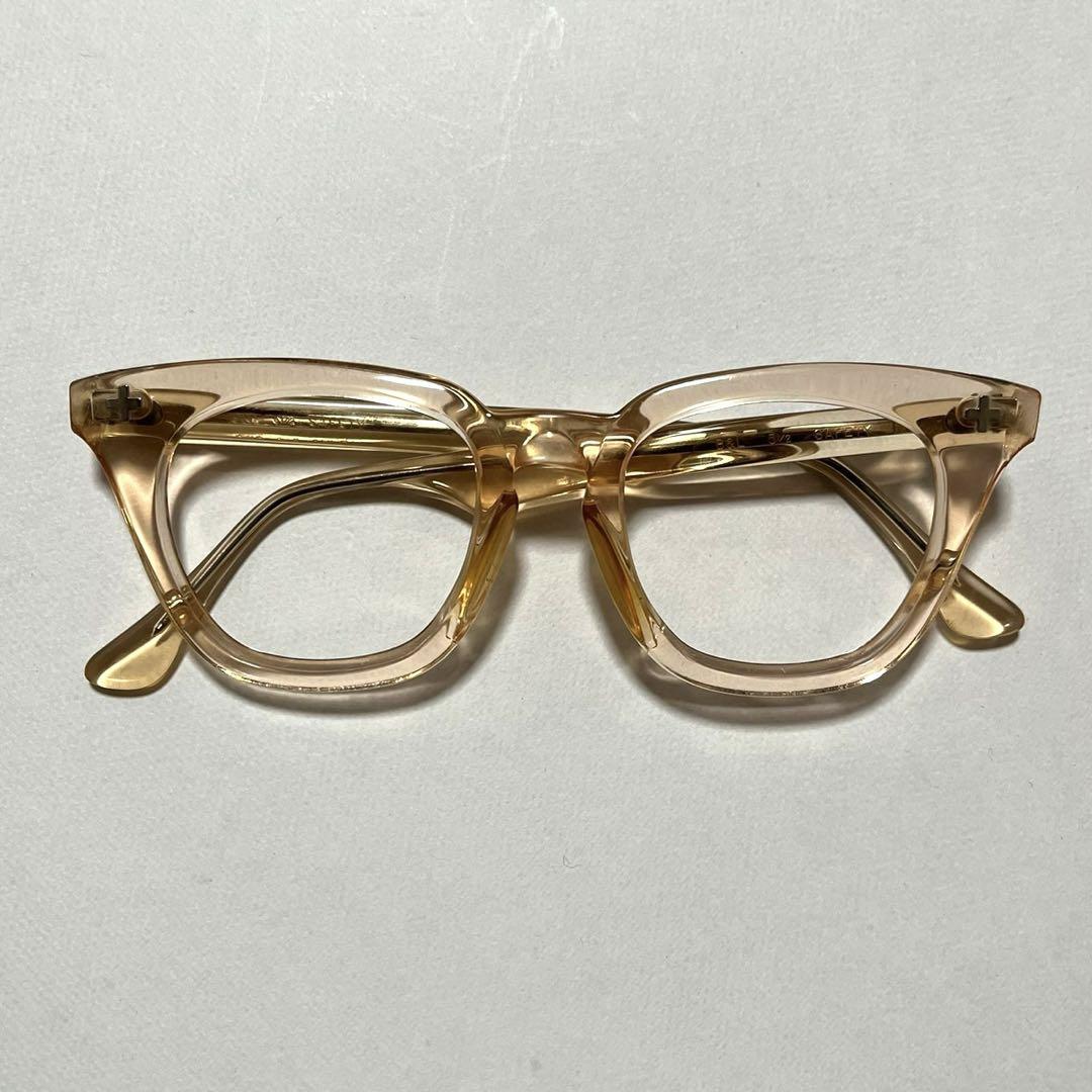 50s B&L SAFETY 46/20 フレッシュ ピンク クロスヒンジ 眼鏡