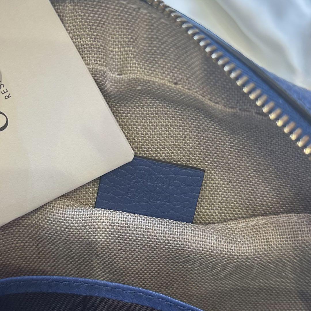 GUCCI ショルダーバッグ GGキャンバス ブルー 449413 568024