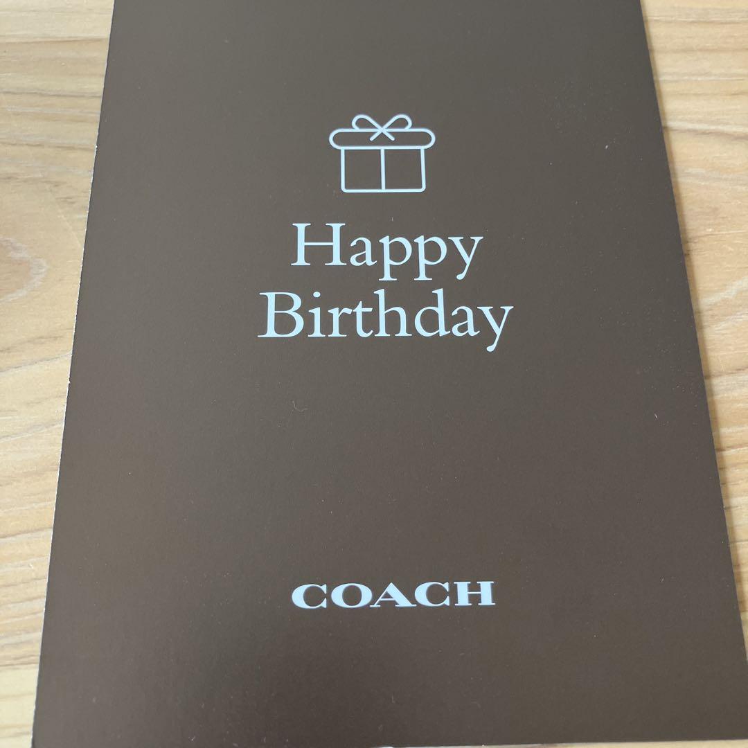 COACH 誕生日　20%オフハガキ