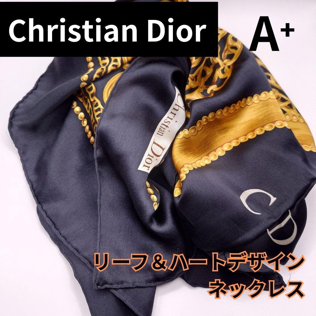 Christian Dior クリスチャンディオール スカーフ ゴールド 大判