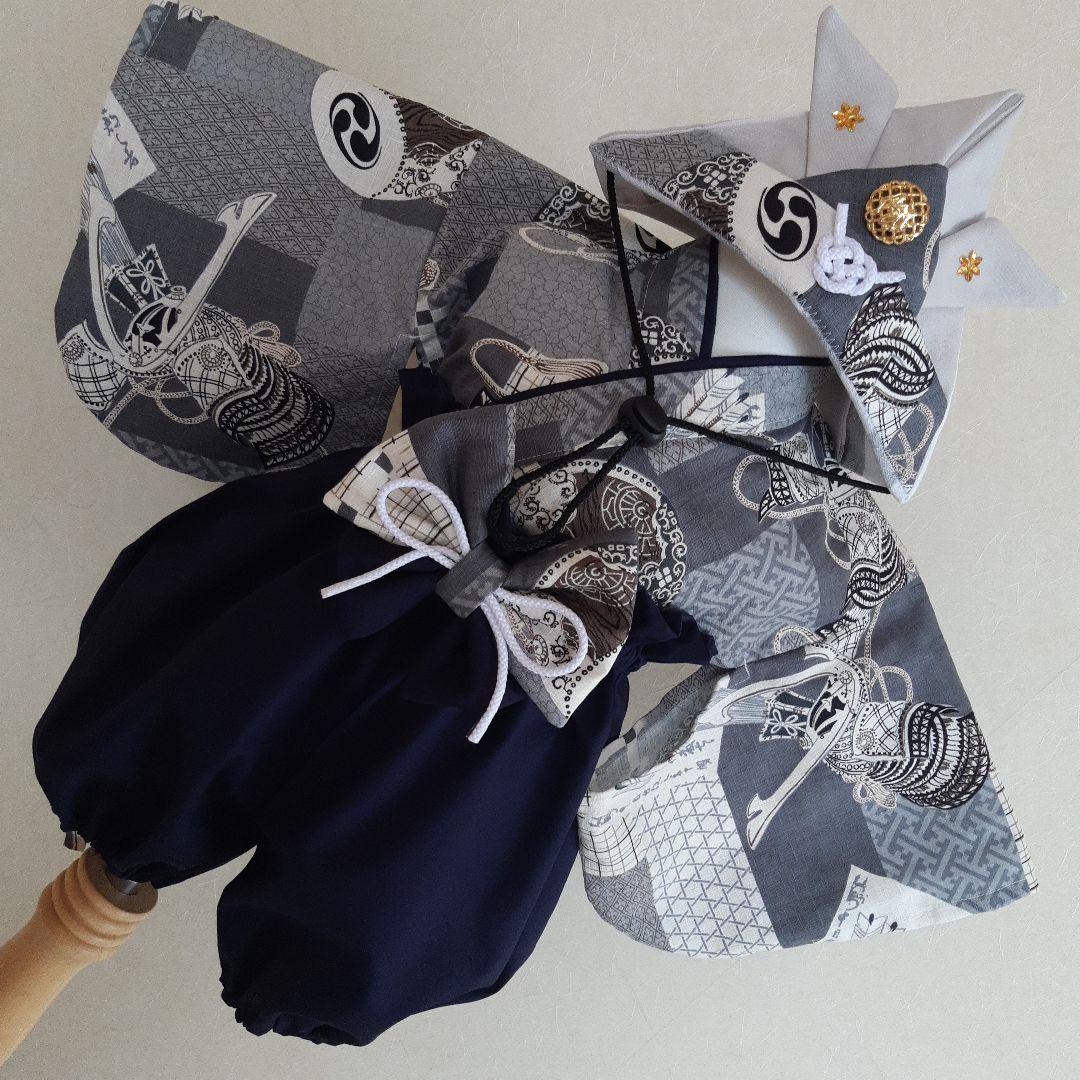 ★被れる布兜付き★ハンドメイドベビー袴 70