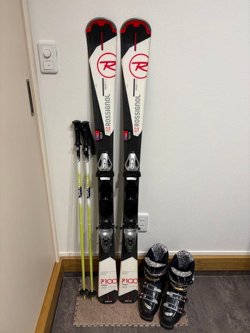 4点セット メンテナンス.HOTWAX済 salomon head140cm~ ROSSIGNOL