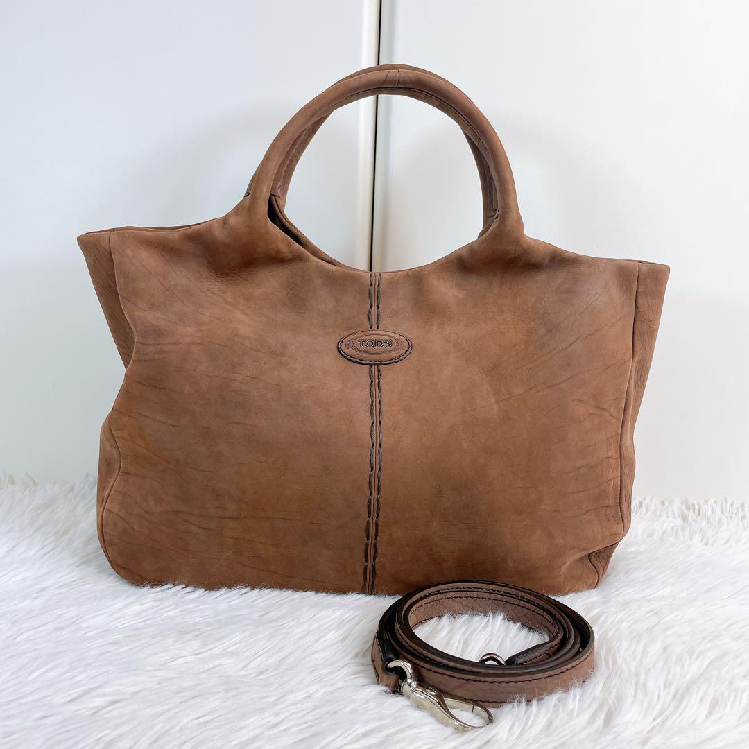 TOD'S トッズ　2wayバッグ　ハンドバッグ　ショルダーバッグ　ヌバッグ